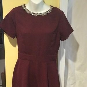 Maroon jeweled dress